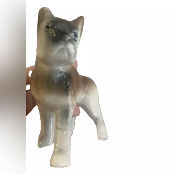 Vintage Japan STANDING BOXER DOG Porcelain Figurine - Picture 2 of 4